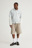 Notion Boxy Cropped Short Sleeve Shirt, NOTION BLUE WHT SPIKY LOGO - example image 4