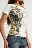 Off Shoulder Graphic Tee, CLOUD/TATTOO - example image 4