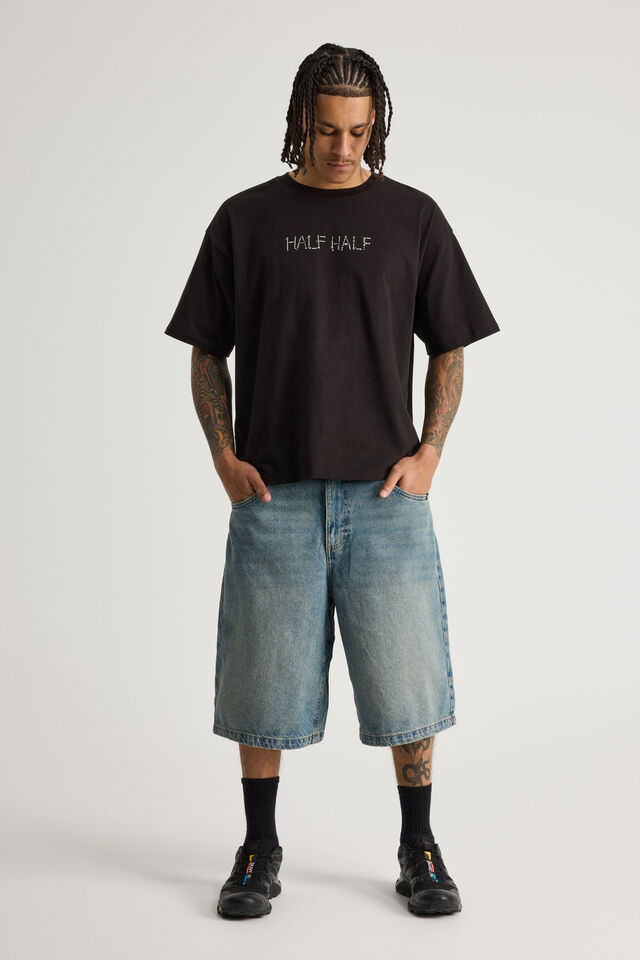 Half Half El Grande Denim Short, NIAGARA BLUE