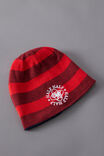 Half Half Reversible Beanie, HH REVERSIBLE RED BLUE STRIPES - alternate image 1