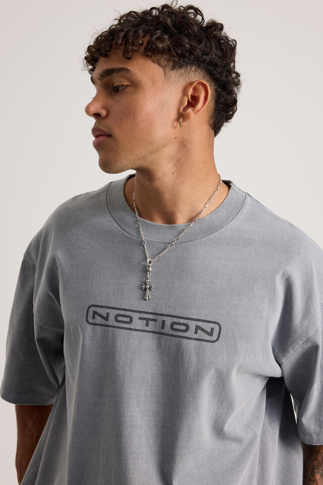 Notion Vintage Box Fit Graphic Tshirt, NTN CONCRETE/RESONATE