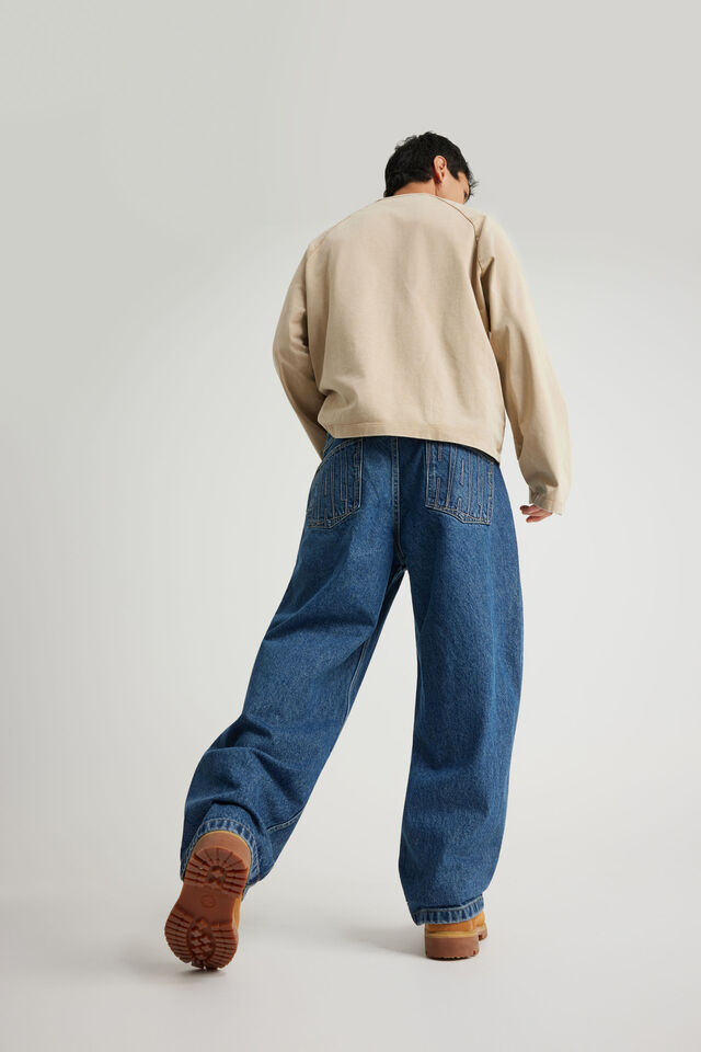 Half Half Classico Baggy Jean, ARIZONA BLUE/HALF HALF BACK POCKET
