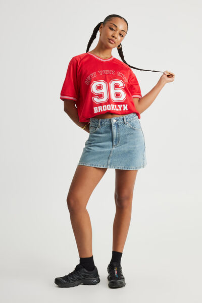 The Everyday Denim Skirt, WESTERN BLUE