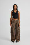 Lexi Baggy Cargo Jean, LEOPARD PRINT - alternate image 1