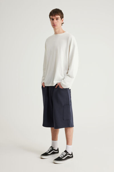 Baggy Track Short, HH NAVY BLAZER/UTILITY
