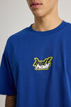 Half Half Boxy Cropped Graphic Tshirt, HH CORPORATE BLUE/HALF HALF RETRO - alternate image 4
