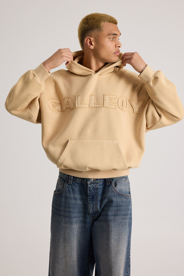 Open Gallery Hoodie, OG WASHED DUSTY TUMERIC/GALLERY HEADLINE