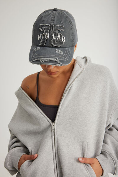 Notion Girls Lab 75 Dad Cap, NOTION BLK W APP AND EMB