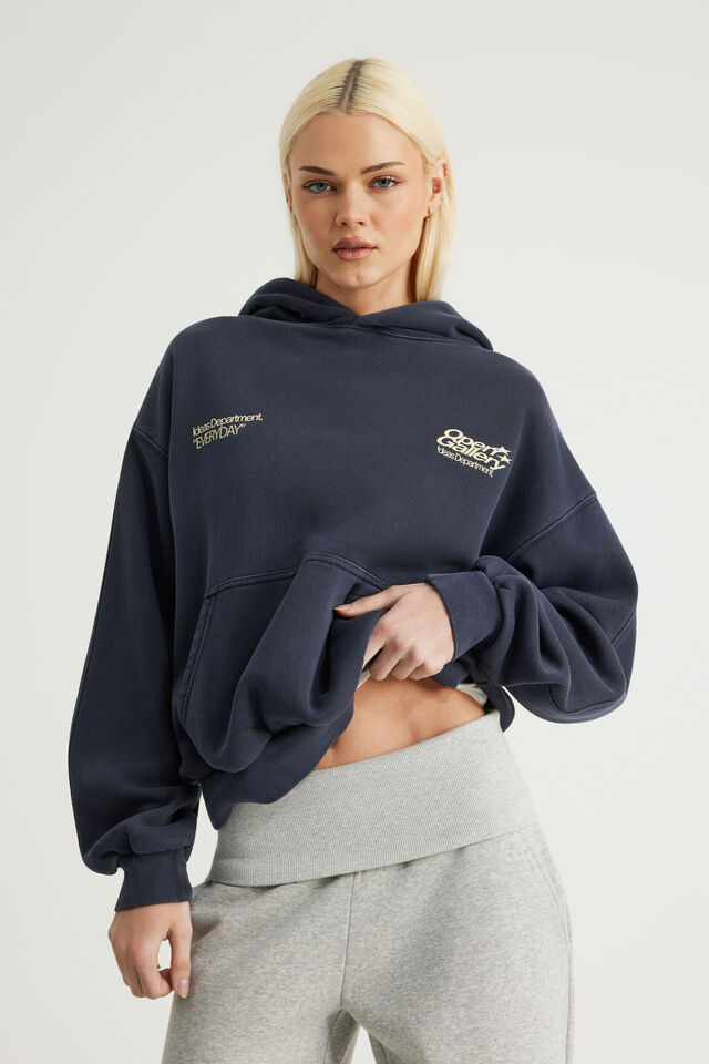 Open Gallery Boxy Hoodie, OG WASHED SEAL/VITALITY