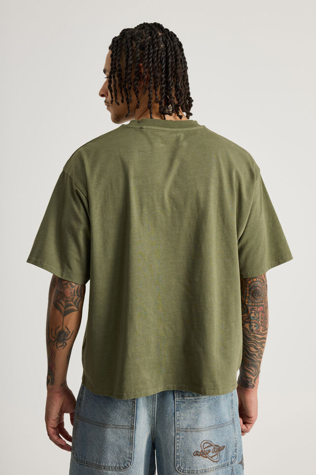 Open Gallery Box Fit Tshirt, OG WASHED PORTLAND MOSS/GALLERY EDGE