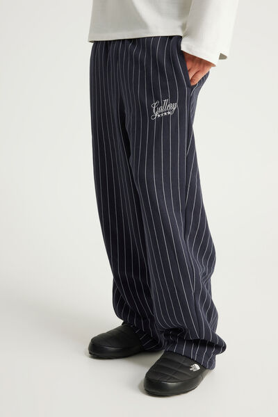 Barrel Leg Track Pant, OG NAVY PINSTRIPE/GALLERY