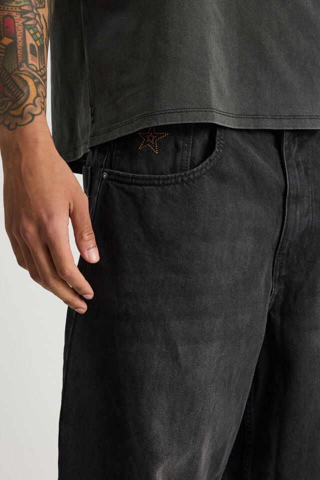 Half Half El Grande Baggy Jean, VINTAGE BLACK