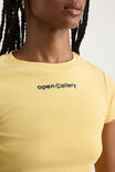 Fitted Graphic Tee, SAFFRON/OPEN GALLERY IDEAS DEPT - alternate image 4