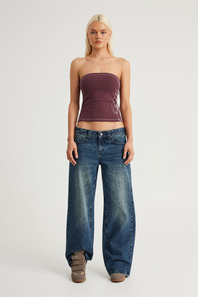 Graphic Bandeau, PUNK PURPLE/FRAGILE