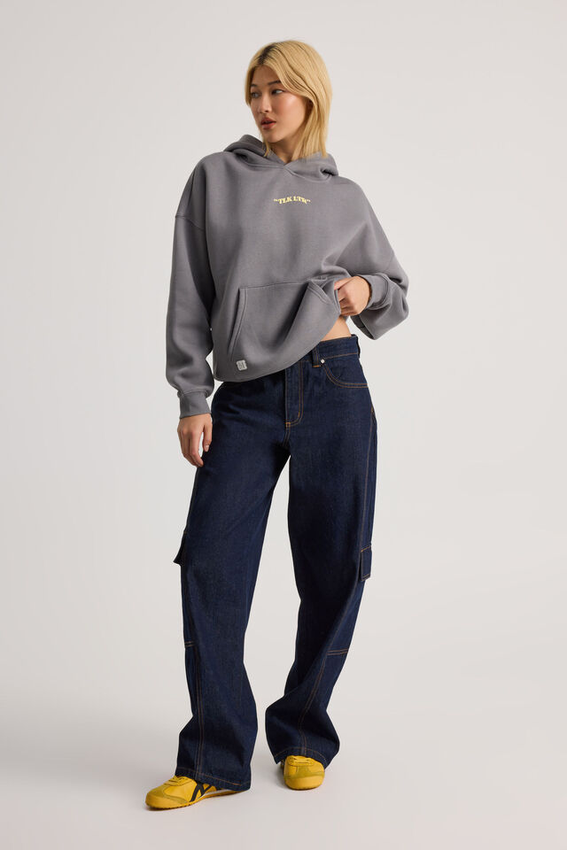 Harley Slouchy Hoodie, STORMY/TLK LTR