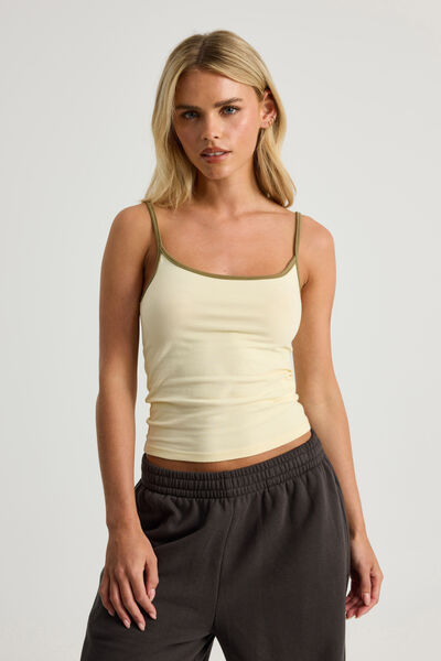 Jersey Cami, BUMBLE YELLOW/KHAKI