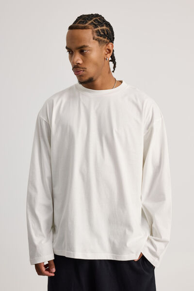 Boxy Long Sleeve Tshirt, CLOUD