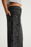 Mega Baggy Jean, CRYSTAL FLAMES BLACK - example image 2