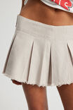 Miss 2000 S Lowrise Twill Pleated Skirt, PEBBLE - alternate image 4