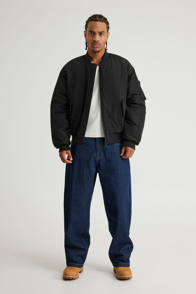 Authentics Bomber Jacket, BLACK