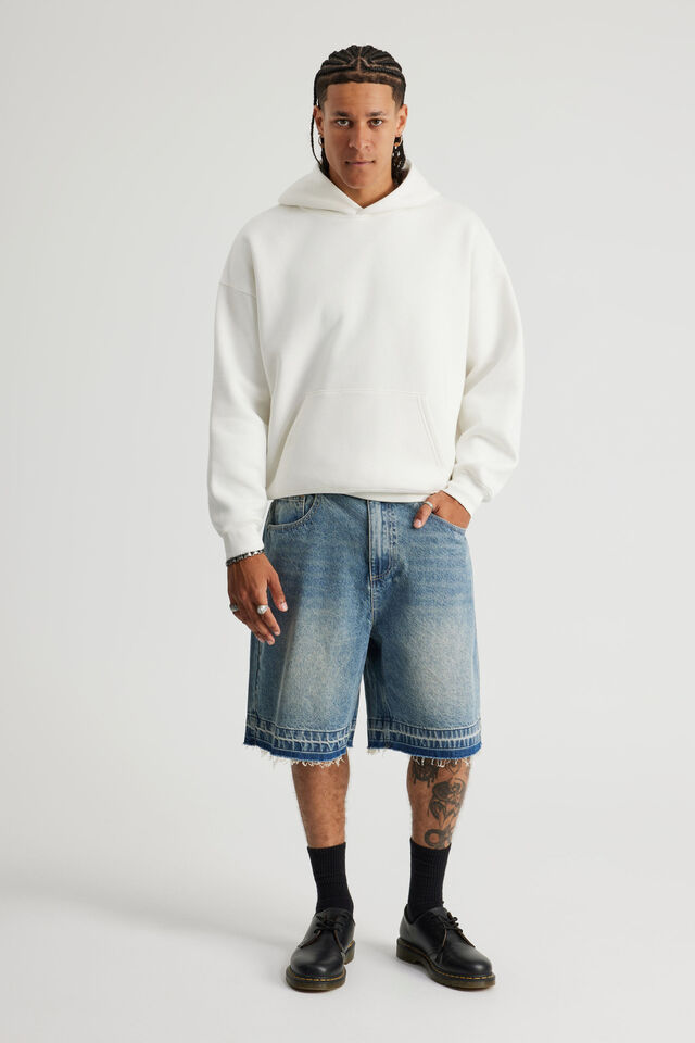 Notion Baggy Denim Short, SOFT TINT/ROLL DOWN HEM