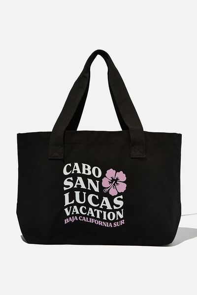 Tote Bag, BLACK/CABO SAN LUCAS