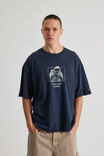 Sesame Street X Half Half Box Fit Graphic Tshirt, LCN SES WASHED NAVY BLAZER/COUNT YOUR COOKIES - alternate image 1