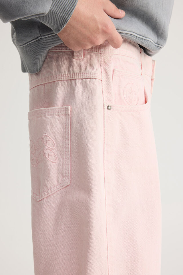 Half Half Classico Denim Short, WASHED PINK ICE