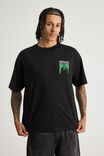Box Fit Music Merch T Shirt, LCN BRA BLACK/TUPAC THE ROSE - alternate image 3