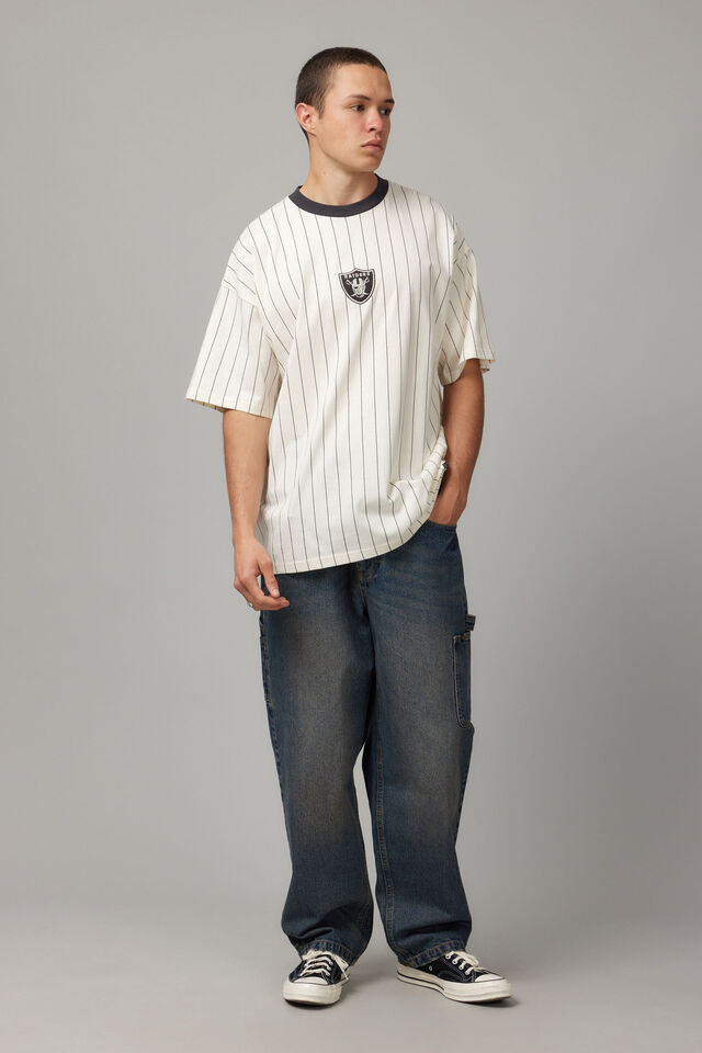 Oversized Nfl T Shirt, LCN NFL PINSTRIPE/RAIDERS