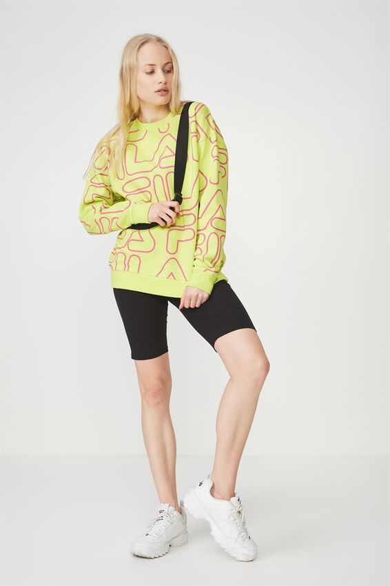 Fila Lcn Allover Crew Neck Jumper, FILA ALL OVER PRINT