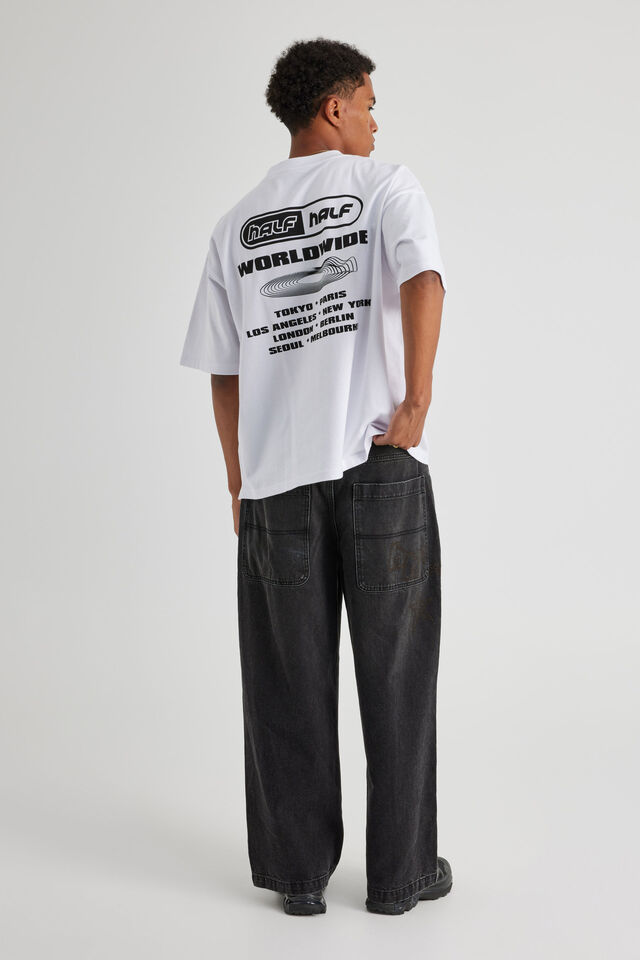 Half Half El Grande Baggy Jean, VINTAGE BLACK