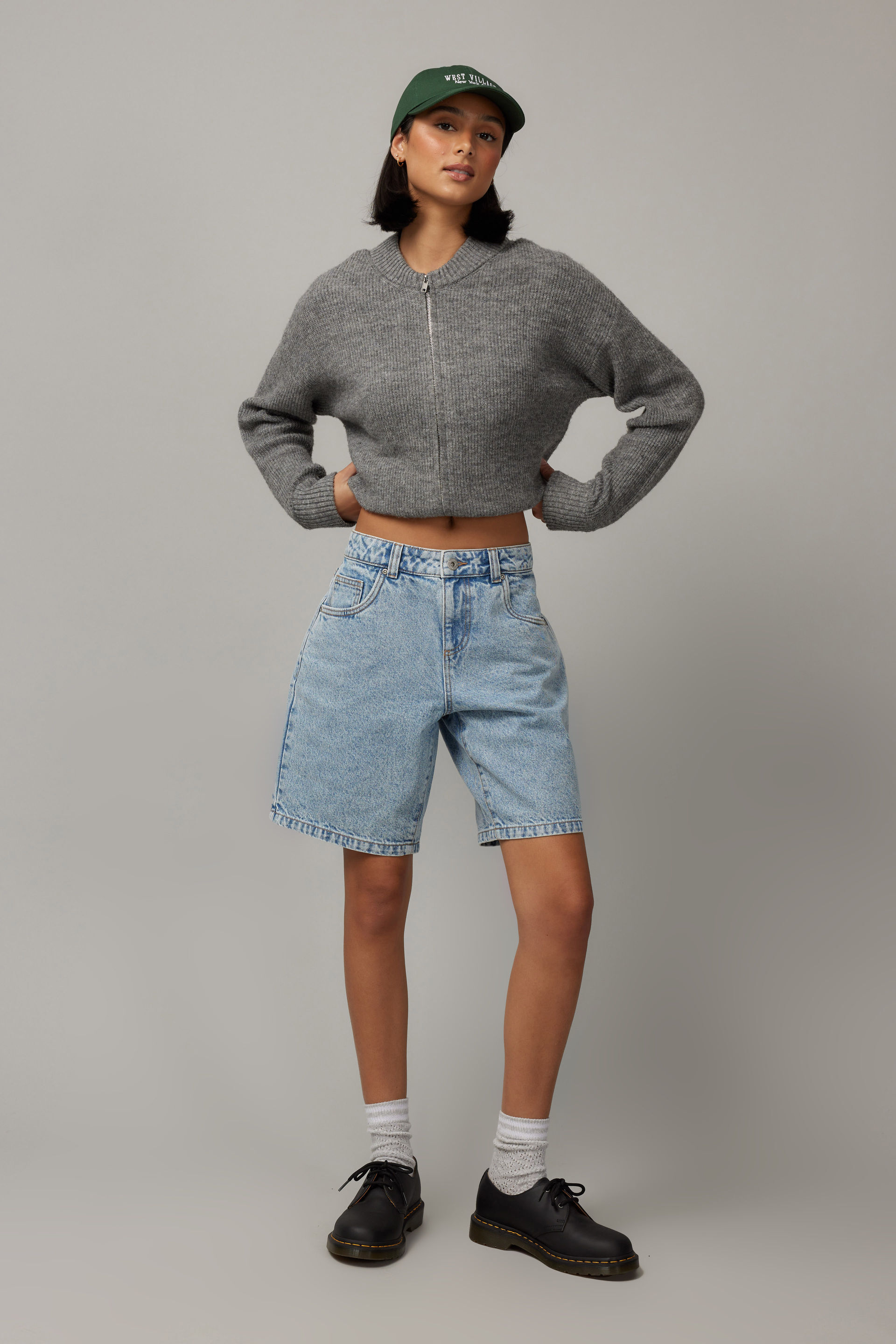 Baggy jean shorts womens hotsell