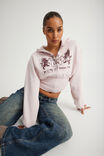 Notion Corset Zip Through Hoodie, NTN WASHED PINK DUST/OBLIVION 75 - alternate image 1