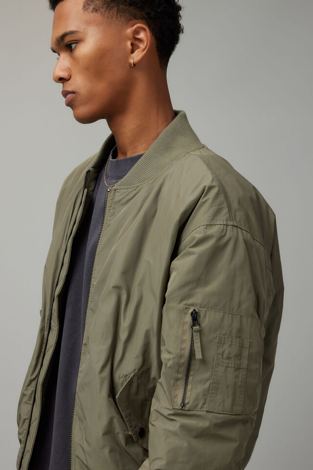 Bomber Jacket, DUSTY KHAKI