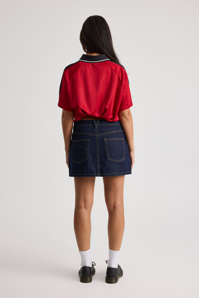 The Everyday Denim Skirt, RAW INDIGO