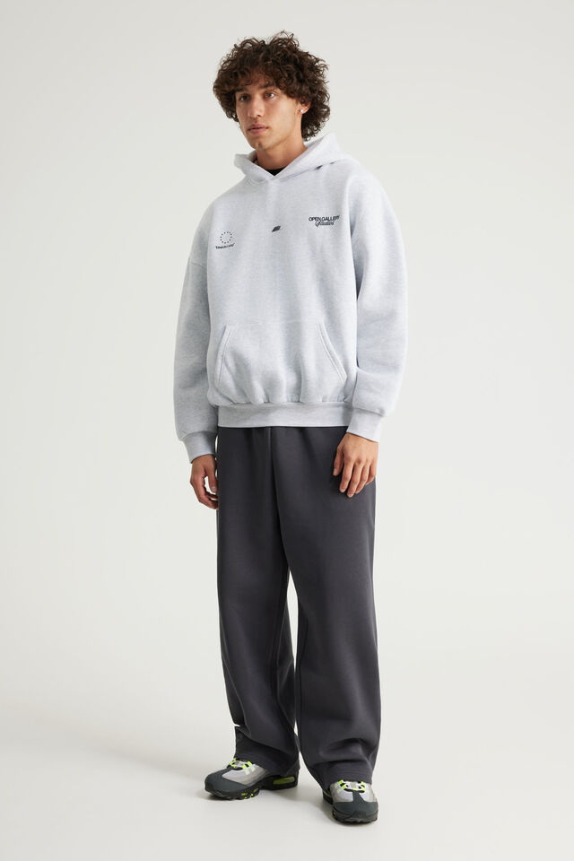 Open Gallery Hoodie, OG SILVER MARLE/VERTICAL