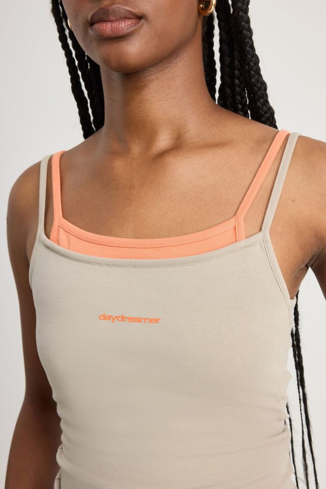 Layered Graphic Cami, SUNBLEACHED KHAKI/DAYDREAMER