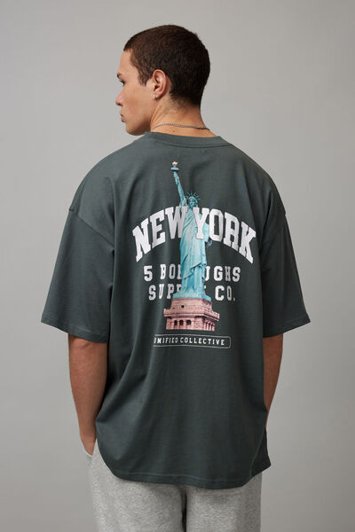 Box Fit Unified Tshirt, UC STORM GREEN/NEW YORK LIBERTY CITY