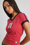 Fila Lcn Fitted V Neck Tee, VINTAGE RED/FILA - alternate image 4