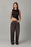 Olivia Mesh Asymmetric Hem Top, BLACK - alternate image 2