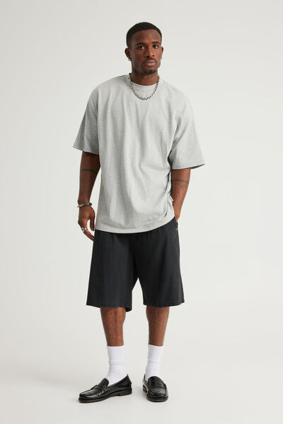 Authentics Heavy Weight Box Fit Tshirt, GREY MARLE