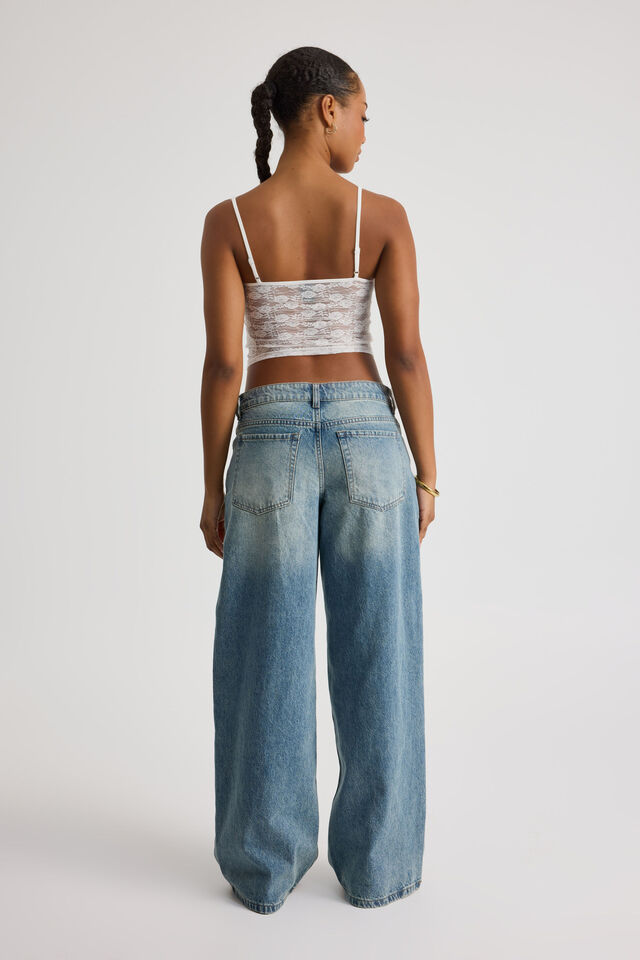 Mid Rise Baggy Jean, WESTERN BLUE