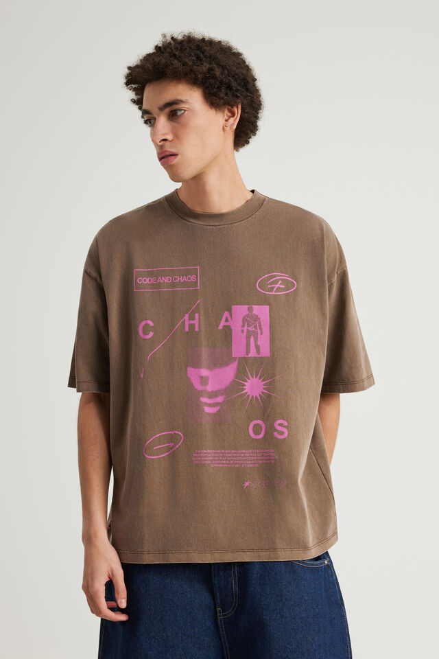 Notion Vintage Graphic Tshirt, NTN WASHED EARTH/CODE AND CHAOS