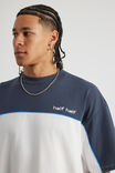 Half Half Box Fit Panelled Graphic Tshirt, HH CLOUD/SEAL PILL LOGO - alternate image 4