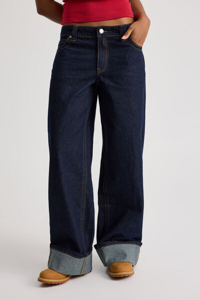 Low Rise Relaxed Jean, RAW INDIGO