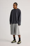 Boxy Long Sleeve Tshirt, WASHED SLATE - alternate image 2