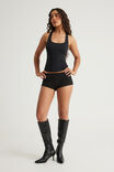 Snatched Racer Tank, BLACK - alternate image 2