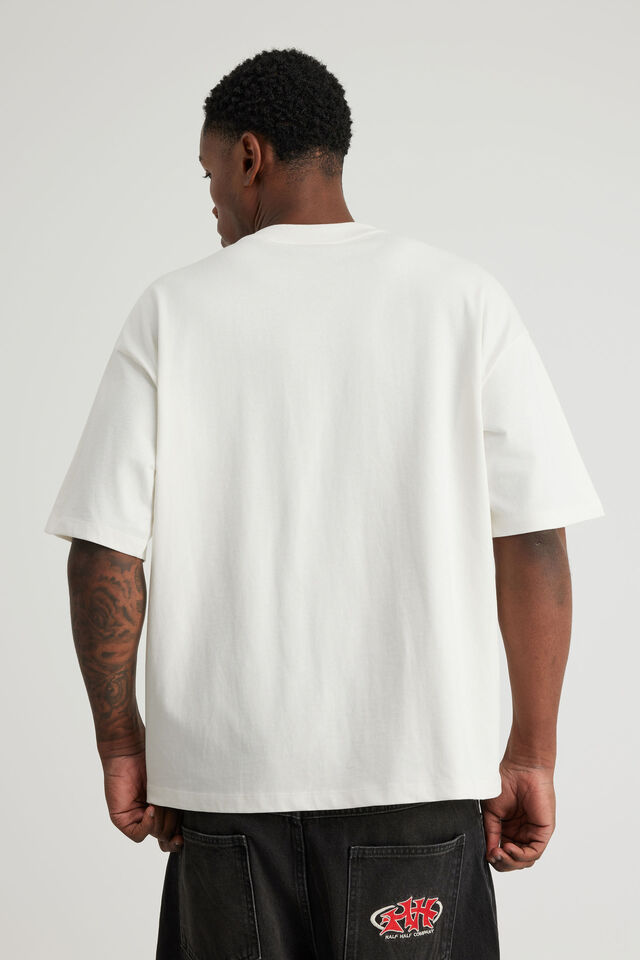 Half Half Heavyweight Box Fit Graphic Tshirt, HH CLOUD/CRACKED