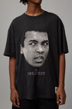 Oversized Muhammad Ali T Shirt, LCN ALI WASHED BLACK/MUHAMMAD ALI HERO - alternate image 4
